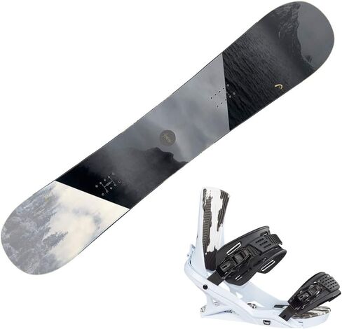 HEAD Unisex True 2.0 Black Snowboard and FX One LYT White Snowboard Bindings Package, 148, Medium in Saudi Arabia