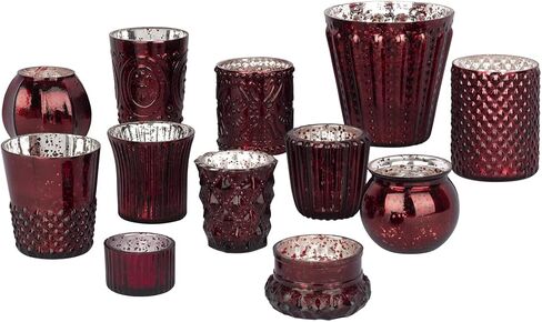 Koyal Wholesale Mismatched Votive Candle Holders Mega Set of 12 (Navy Blue) in Saudi Arabia
