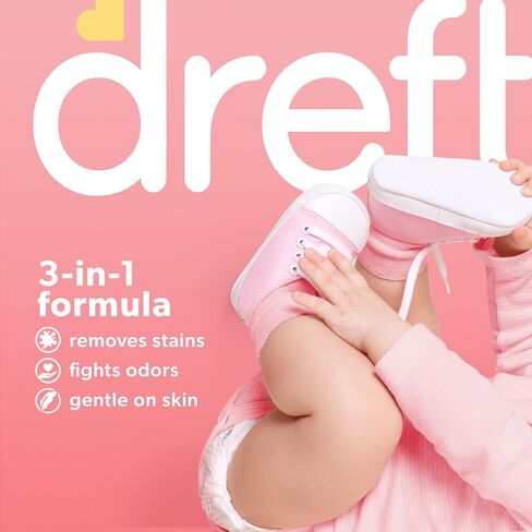 Dreft Newborn Baby Liquid Laundry Detergent, Gentle on Sensitive Skin, HE Compatible, 2 pack, 32 loads each in Saudi Arabia