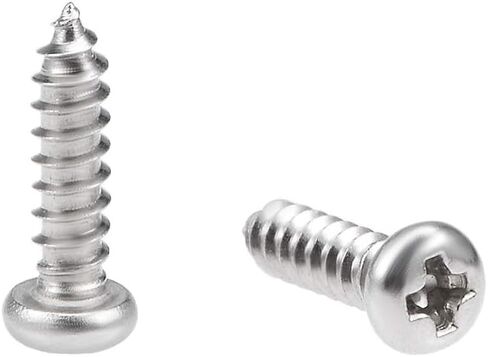 uxcell 2x4mm Self Tapping Screws Phillips Pan Head Screw 316 Stainless Steel Fasteners Bolts 50Pcs in Saudi Arabia
