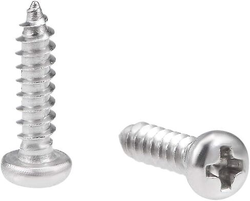 uxcell 2x4mm Self Tapping Screws Phillips Pan Head Screw 316 Stainless Steel Fasteners Bolts 50Pcs in Saudi Arabia