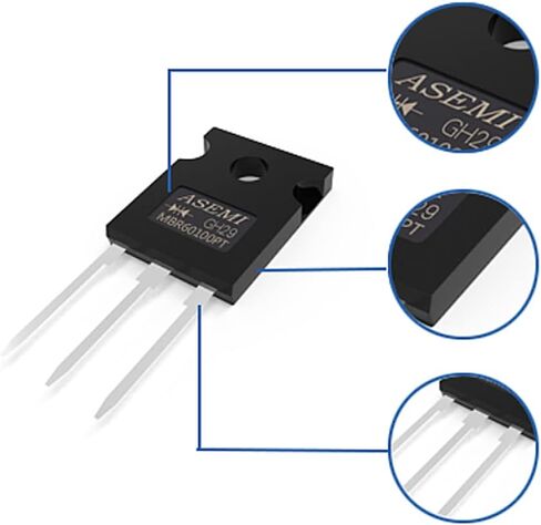 MBR60100PT ASEMI Schottky Barrier Diode TO-247/3P 60A100V with Heat Sink for Transformer (5) in Kuwait