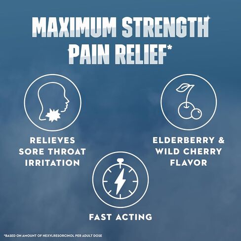 Mucinex Instasoothe Sore Throat Relief, Sore Throat Lozenges, Sore Throat Medicine with Hexylresorcinol, Cough Drops Alternative, 40 Elderberry & Wild Cherry Medicated Numbing Throat Drops in Saudi Arabia