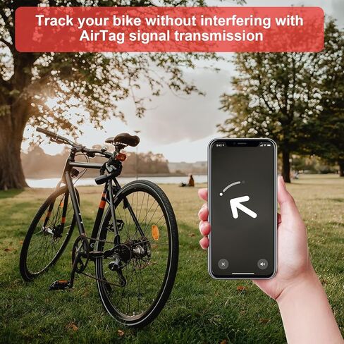 Bike Mount Compatible with Airtag, Waterproof Tracker Holder for Bike Security Mount Under Bottle Cage for Most Bikes Electric Bike Scooter (Square, Red) in Saudi Arabia