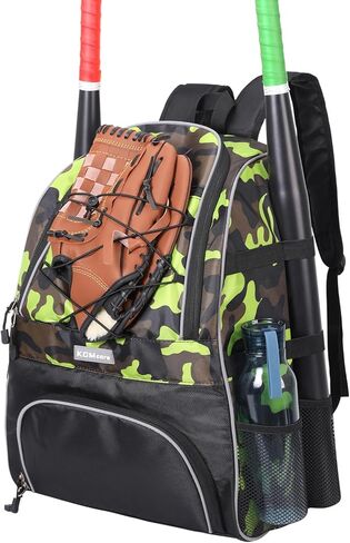 Baseball Bag, Softball Bag with Shoes Compartment Bat Backpack for Baseball, T-Ball Bat, Glove Holder, Helmet, Caps, Teeball Equipment Gear in Kuwait