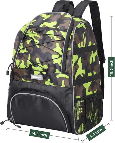 Baseball Bag, Softball Bag with Shoes Compartment Bat Backpack for Baseball, T-Ball Bat, Glove Holder, Helmet, Caps, Teeball Equipment Gear in Kuwait