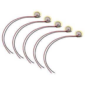 uxcell 5 Pcs Piezo Discs 12mm Acoustic Pickup Transducer Ceramic Leads Trigger Buzzer Drum Guitar