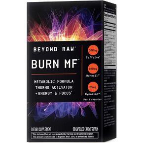 BEYOND RAW Burn MF | Metabolic Formula, Thermo Activator, Supports Energy and Focus | 90 Count