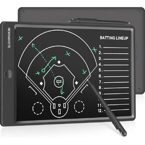 Electronic Baseball Coach Board - Premium Tactical Marker Board with Large LCD Screen and Stylus Pen, Digital Rechargeable Baseball Training Equipment for Coach and Game Plan