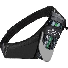 AiRunTech Fanny Pack with Water Bottle Holder for Running Walking Hiking No-Bounce Hydration Belts for Runner Athletes Fit All Waist Sizes & All Phone Models