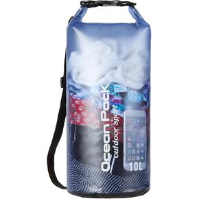 Waterproof Dry Bag,10L/20L Roll Top Waterproof Dry Bag Backpack For Kayaking Boating Swimming fow Women Men (Blue-10L)