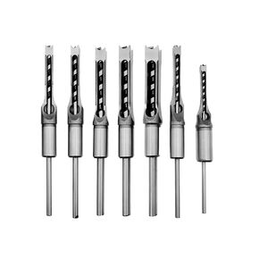 7PCS Square Hole Drill Bits for Wood, Woodworking Hole Saw Mortising Chisel Drill Bits (Size: 3/4-Inch, 5/8-Inch, 9/16-inch, 1/2-Inch, 3/8-Inch, 5/16-Inch, 1/4-Inch)