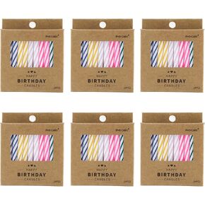 PHD CAKE 144-Count Multicolored Spiral Birthday Candle, Birthday Candles for Cake, Cupcake Candles, Party Celebration