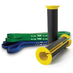 TRX Training Bandit Kit, Home Workout Resistance Band Set with Strength-Training Resistance Bands and Universal-Fit Handles for Exercise Bands