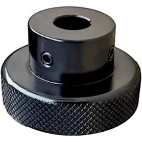 CHANCS Aluminium Alloy Machine Tool Handwheels 40mm OD 6mm(1/4") Bore Knurled Oxidised Black Handles Knobs for Sliding Table