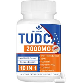 2000mg Tudca Liver Support Supplement, Tudca Bile Salt with Milk Thistle and Nac,60 Capsules for 30 Days,Support for Liver Support, Detoxification,Immune System