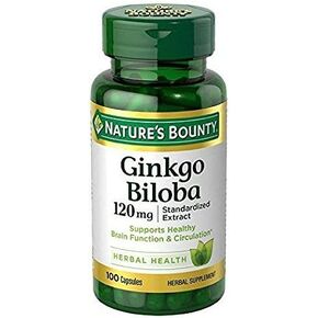 Nature's Bounty Ginkgo Biloba 120mg, 100 Capsules (Pack of 2)