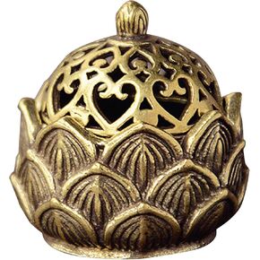 1Pc Golden Lotus Incense Burner Vintage Flower Incense Holder Incense Cone Burner for Home Fragrance Decoration Can Be Used As Home Decoration,Craft Decoration Or Classical Furniture,Incense Holders