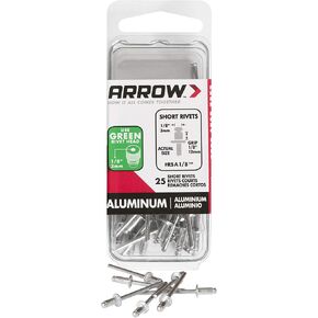 Arrow RSA1/8 Rivets, 1 Pack, Aluminum