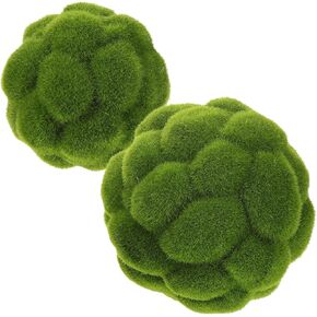 Cabilock 2pcs Green Moss Balls Decorative Balls for Centerpiece Bowls Simulated Moss Balls Artificial Plant Moss Balls Topiary Ball Ornament