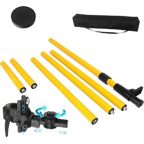 laser level rod, 11.82 feet/3.6M telescopic rod ， with 5/8 and 1/4 interface screws (6.25 inches/23.6 inches) threads, for rotating and linear lasers，Woodworking tools