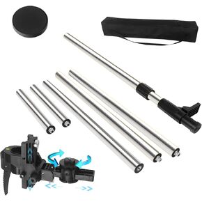 11.82 Ft./3.6 m Laser Level Pole ，tall tripod for laser level Interface 0.236and 0.598 inches，Adjustable Telescoping Laser Pole,Collect 2.62 feet