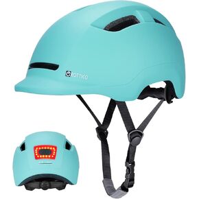 Adult Bike Helmet with Light - Dual Certified for Bicycle Scooter Skateboard Road Cycling Skating Helmet