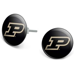 Purdue Boilermakers Logo Novelty Silver Plated Stud Earrings