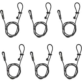 Kayak Paddle Leash Fishing Rod Paddle Leash Paddle Leash Paddle Leash Safety Rod Bungee Rod Holder for Kayaking Boating Canoeing Fishing Pole Rod 6Pcs
