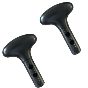 2pcs Kayak Canoe T Paddle Handle, T-Curved Ergo Handle, SUP Paddle Replacement Handle, Easy to Install PVC T Handle for SUP, Convert Kayak Paddle into a Single Oar A Three-Hole Paddle