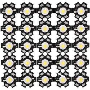xuuyuu 25PCS Chip LED,High Power Led Chip- 3W High Bright Integrated Chip Light Source LED Bead Spotlight Bulb for Bulb Lamp Beads DIY Lighting(Warm 3000-3200K)