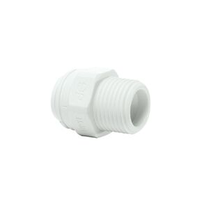 John Guest PP011224W Male Connector, 3/8" OD x 1/2" NPTF (Pack of 10)