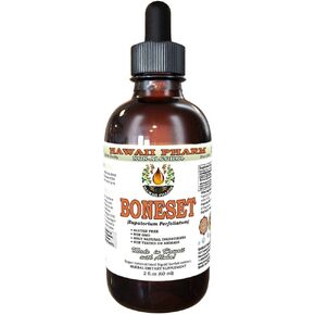 Hawaii Pharm Boneset Alcohol-Free Liquid Extract, Boneset (Eupatorium perfoliatum) Dried Above-Ground Parts Glycerite Natural Herbal Supplement 2 oz
