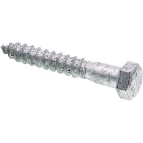 Prime-Line 9056258 Hex Lag Screws, 3/8 In. X 2-1/2 In., A307 Grade A Hot Dip Galvanized (50 Pack)