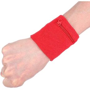 Sports Wristband, Zipper Workout Wallet Gym Wrist Bag Breathable Pocket Sweatband Wrist Wallet for Running Cycling Sports Keys Storage