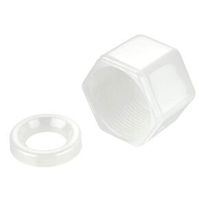 Parker Hannifin N8NS-pk10 Nut and Spacer Set, 1/2" Size, Nylon, White (Pack of 10)