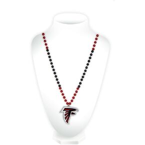 Rico Industries NFL Atlanta Falcons Team Logo Mardi Gras Style Beads, 3 x 24-inches