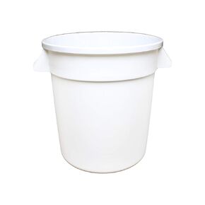 Thunder Group PLTC010W Trash Can, 10 Gallon, Round, Integrated Handles, Plastic, White