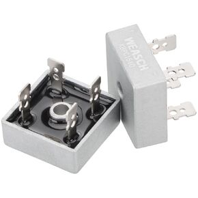 2Pcs Bridge Rectifier Diode, KBPC1510, AC to DC, 1000V 15A, Full Wave Single Phase Bridge Rectifier