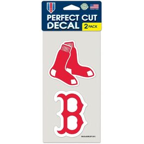 Wincraft MLB Boston Red Sox Perfect Cut Decal (Set of 2), 4" x 4"