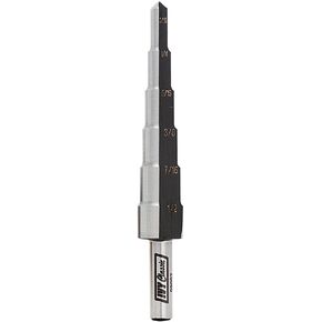 IVY Classic 09002 6-Hole Step Drill Bit, 3/16" - 1/2", 1/16" Increments, 1/Card