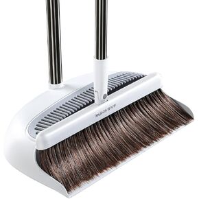 مجموعة مكنسة ومجارف JOYBOS بمقبض طويل قابل للتعديل مقاس 51 بوصة، تصميم قائم لسهولة التخزين، مثالية للاستخدام الداخلي في المطبخ والمكتب والردهة وأرضيات المرآب in Kuwait