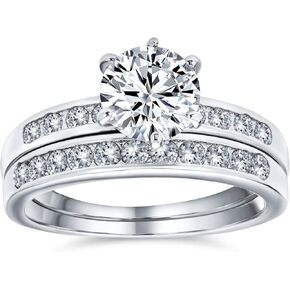 بلينغ المجوهرات الكلاسيكية آرت ديكو نمط خمر 3ct مكعب زركونيا بريليانت قطع جولة سوليتير تمهيد الفرقة aaa تشيكوسلوفاكيا الذكرى الزفاف خاتم الخطوبة مجموعة الفرقة للنساء.925 الفضة الاسترليني