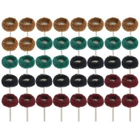 Abrasive Wheel Polishing Buffing Wheels for Rotary Tool Grit Finishing Abrasive Buffs Set 40 Pieces 3mm