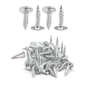 #8 x 1/2" Wood Screws 100pcs Self Tapping Modified Truss Head Screws Zinc Standard Thread for Wood Work MDF