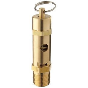 Kingston 118CSS Series Brass ASME-Code High Capacity Safety Valve, 140 psi Set Pressure, 1/2" NPT Male