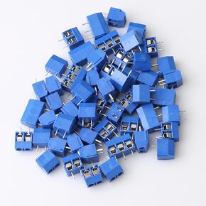 60pcs PCB Mount Screw Terminal Block Connector 5mm Pitch 2 Pin 3 Pin for Ardu-ino (50pcs x 2 Pin, 10pcs x 3 Pin)