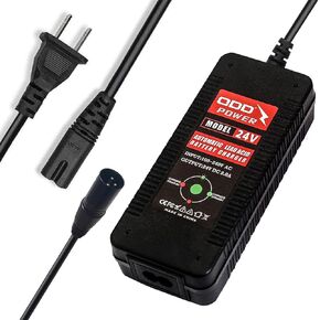 24V 24V 2A Lead Acid Battery Charger AC100-240V Protection Battery Overcharge Short Circuit Charger with XLR 1+2- Connector