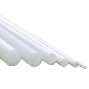 10pcs ABS Styrene Plastic Round Bar Rod Dia 4mm Length 9.8" 250mm White