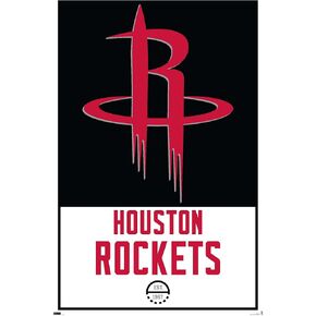 Trends International NBA Houston Rockets - Logo 21 Wall Poster, 14.725" x 22.375", Barnwood Framed Version